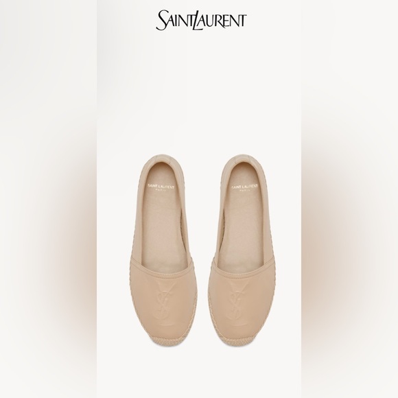 NIB Saint Laurent YSL Logo Espadrille NUDE | size 42 - Picture 2 of 7